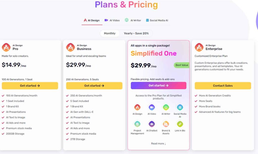 Simplified Pricing