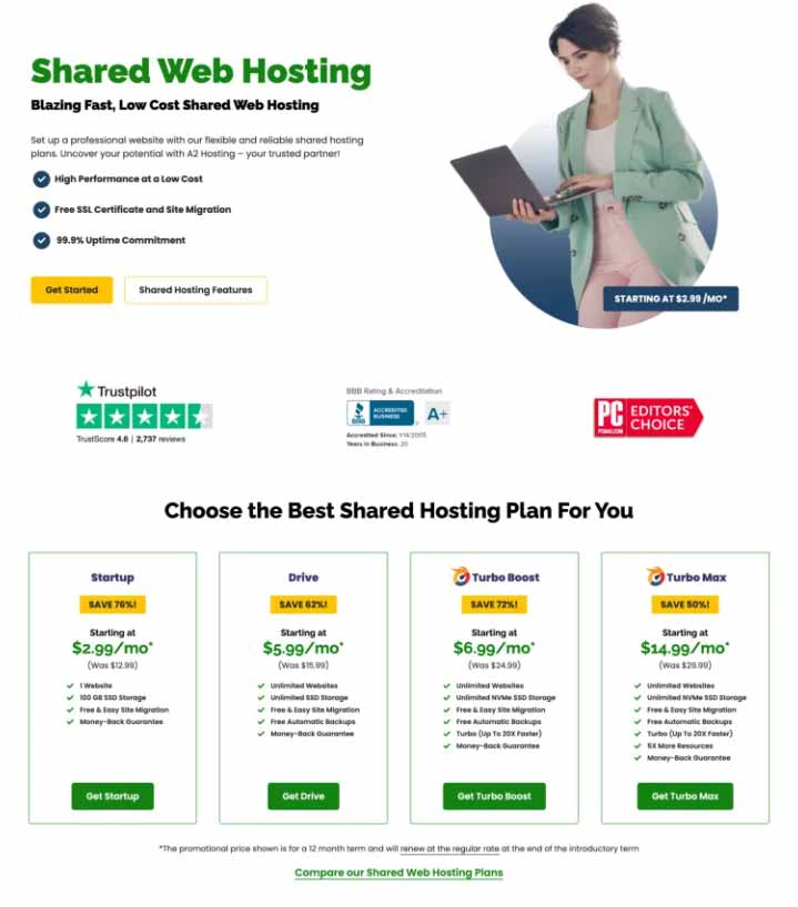 A2 Web Hosting Review